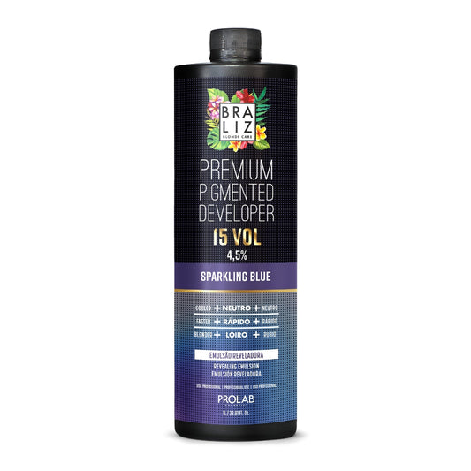BRALIZ BLOND CARE - PREMIUM BLUE PIGMENTED DEVELOPER - 15 VOL - 4,5% - 1L FS Cosmetics