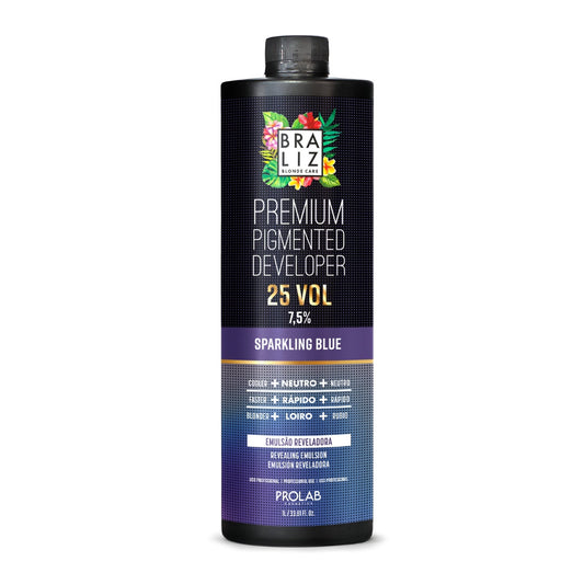 BRALIZ BLOND CARE - PREMIUM BLUE PIGMENTED DEVELOPER - 25 VOL - 7,5%  - 1L FS Cosmetics