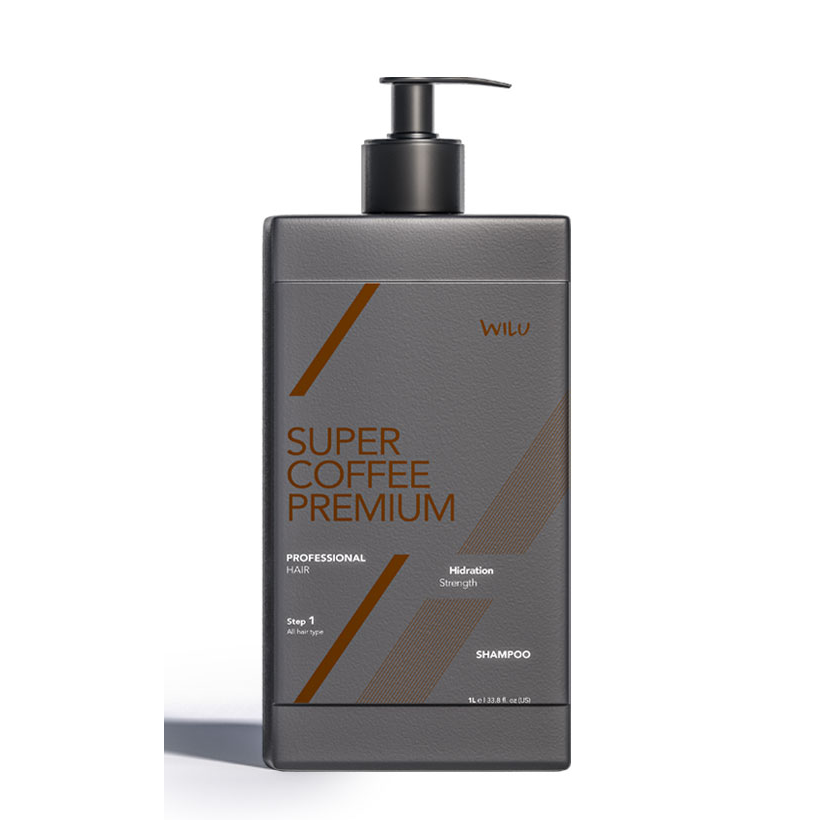 Super Coffee Premium Keratin - Professional Shampoo 1L (stap 1)